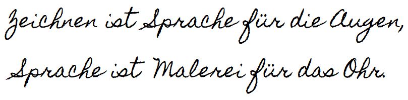 Zeichnen ist Sprache für die Augen, Sprache ist Malerei für das Ohr.